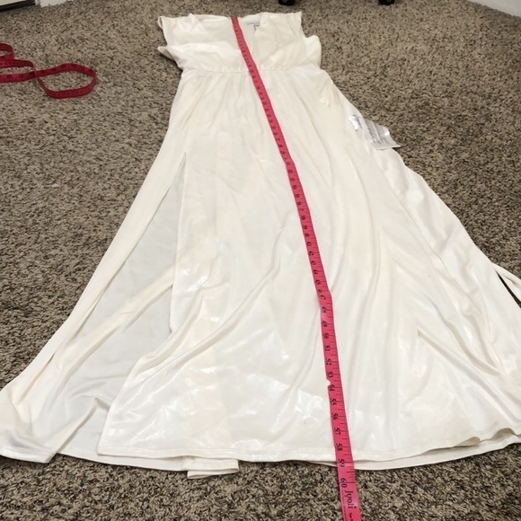 NWT Dress The Population Krista Maxi Dress Size Small Ivory Shimmer Gown - Picture 11 of 12